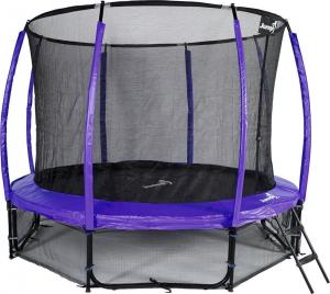 Trampolina ogrodowa Jumpi ogrodowa Maxy Comfort Plus z siatką wewnętrzną 12.5 FT 374 cm fioletowa 2