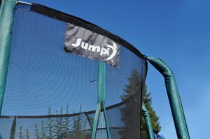 Trampolina ogrodowa Jumpi ogrodowa Maxy Comfort z siatką wewnętrzną 12.5 FT 374 cm zielona 15