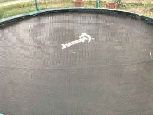 Trampolina ogrodowa Jumpi ogrodowa Maxy Comfort z siatką wewnętrzną 12.5 FT 374 cm zielona 8