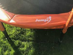 Trampolina ogrodowa Jumpi ogrodowa Maxy Comfort Plus z siatką wewnętrzną 12.5 FT 374 cm pomarańczowa 9