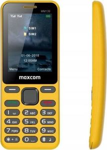 Telefon komórkowy Maxcom MM139 Dual SIM Żółty 2