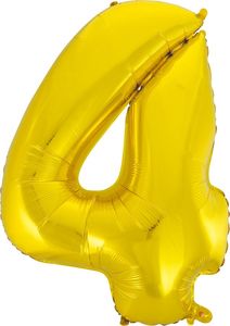 GoDan Balon foliowy cyfra "4" złota, 85cm 1