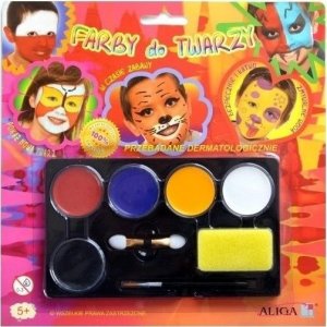 Aliga Farby do malowania twarzy 5 kolorów FA005 1
