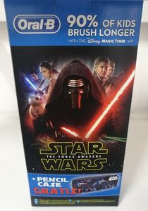 Szczoteczka Oral-B Szczoteczka rotacyjna Vitality Kids D100 Star Wars Czerwono-niebieska + Piórnik 2