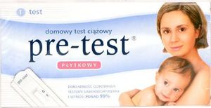 Pre-test Test ciążowy PRE-TEST płytkowy 1 szt 1