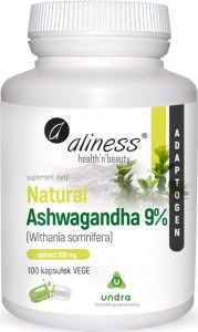 MEDICALINE Aliness, Natural Ashwagandha 9%, 100 kapsułek vege 1