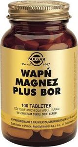Solgar SOLGAR Wapń Magnez + Bor tabl. 100 tabl. 1