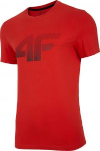 4f t-shirt męski H4Z20-TSM004 Czerwony r.M 1