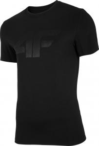 4f t-shirt męski NOSH4-TSM004 Głęboka czerń r.L 1