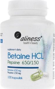 MEDICALINE Aliness, Betaina HCL Pepsine 650/150, 100 kapsułek 1