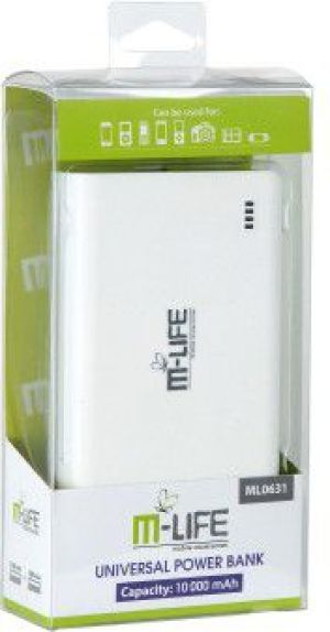 Powerbank M-Life 10000 mAh Biały  (ML0631) 2