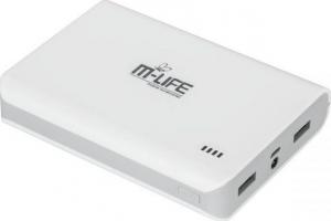 Powerbank M-Life 10000 mAh Biały  (ML0631) 1