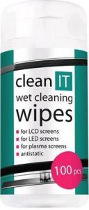 Clean it Chusteczki nawilżane do czyszczenia ekranów 100 szt. (CL-140) 1