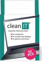 Clean it Chusteczki nawilżane do czyszczenia ekranów i powierzchni plastikowych 52 szt. (CL-150) 1