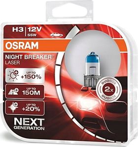 Osram OSRAM autožárovka H3 NIGHT BREAKER® LASER 12V 55W PK22s (Duo-Box) 1