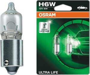 Osram OSRAM autožárovka H6W ULTRA LIFE 12V 6W BAX9s (Blistr 2ks) 1