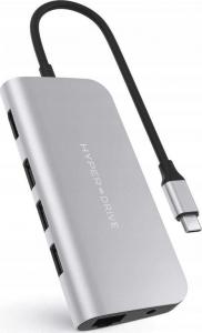 Stacja/replikator HyperDrive Power 9w1 USB-C (HY-HD30F-SILVER) 1
