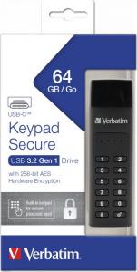 Pendrive Verbatim Keypad Secure, 64 GB  (49431) 3