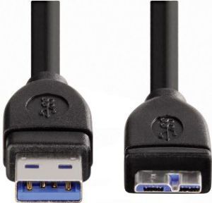 Kabel USB Hama USB-A - microUSB 0.75 m Czarny (000537490000) 2