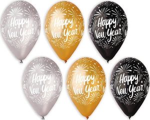 Gemar Balony lateksowe Happy New Year - 30 cm - 25 szt. uniwersalny 1