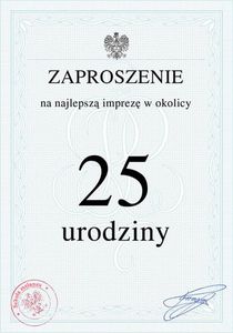 Congee.pl Zaproszenia personalizowane Świadectwo na urodziny - 8 szt. uniwersalny 1