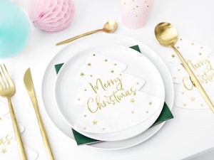 Party Deco Serwetki bożonarodzeniowe Choinka - Merry Christmas - 32,5 cm - 20 szt. uniwersalny 2