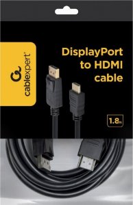 Kabel Gembird DisplayPort - HDMI 1.8m czarny (CC-DP-HDMI-6) 4