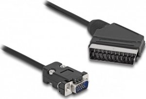 Kabel Delock Scart - D-Sub (VGA) 2m czarny (65028) 1