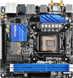 Płyta główna ASRock Z97E-ITX/AC, Z97, DualDDR3-1600, SATA3, RAID, HDMI, DVI, DP, mITX (Z97E-ITX/AC) 2