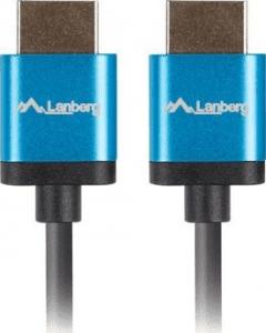 Kabel Lanberg HDMI - HDMI 1.8m niebieski (CA-HDMI-22CU-0018-BK) 3