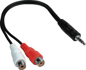 Kabel Hama Jack 3.5mm - RCA (Cinch) x2 0.15m czarny (000421900000) 2