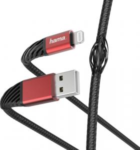 Kabel USB Hama USB-A - Lightning 1.5 m Czarny (001872170000) 1