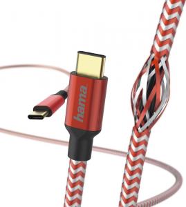Kabel USB Hama USB-C - USB-C 1.5 m Czerwony (001832890000) 1