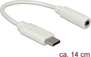 Adapter USB Delock USB-C - Jack 3.5mm Biały  (65913) 1
