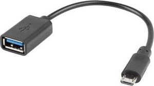 Adapter USB Lanberg microUSB - USB Czarny  (AD-OTG-UM-01) 1