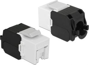 Delock MODUŁ KEYSTONE GNIAZDO RJ45->LSA STP KAT.6A DO PUSZKI MONTAŻOWEJ CZARNY DUST COVER DELOCK 1