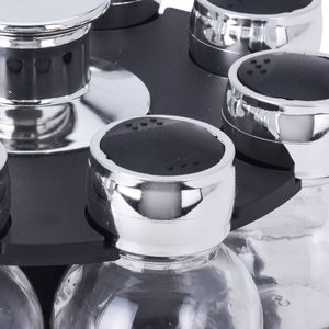 Excellent Houseware Stojak na PRZYPRAWY półka przyprawnik pojemniki 8x uniwersalny 3