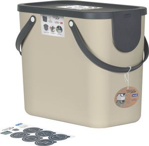 Kosz na śmieci Rotho do segregacji uchylny 25L beżowy (1024907422) 2