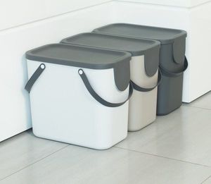 Kosz na śmieci Rotho do segregacji uchylny 25L beżowy (1024907422) 3