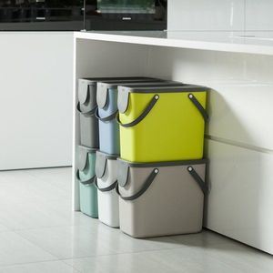 Kosz na śmieci Rotho do segregacji uchylny 25L beżowy (1024907422) 8