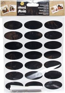 Hit Etykiety kredowe naklejki na słoiki 42 szt + kreda uniwersalny 2