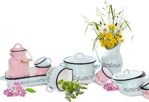 Orion Miska misa emaliowana retro KWIATY 26 cm 4