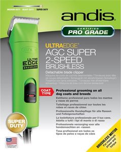 Maszynka do strzyżenia psa Andis Andis AGC Super 2 Speed Brushless - maszynka sieciowa z silnikiem bez-szczotkowym, dwubiegowa, z nożem ceramicznym 1.5 mm bordowy 15