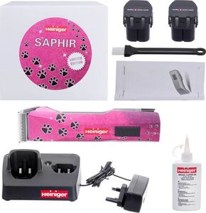 Maszynka do strzyżenia psa Heiniger Heiniger Saphir - maszynka bezprzewodowa, edycja limitowana - różowa w łapki uniwersalny 6