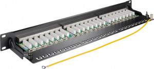 Goobay Patch panel 19" 1U 24x RJ45 STP Kat. 6A (90854) 3