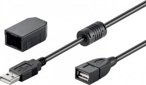 Kabel USB MicroConnect USB-A - USB-A 2 m Czarny (USBAA2WF) 1