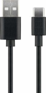 Kabel USB MicroConnect USB-A - USB-C 0.5 m Czarny (USB3.1CCHAR05B) 1