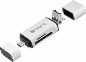 Adapter USB Sandberg Card Reader USB-C+USB+MicroUSB 1