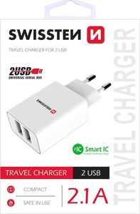 Ładowarka Swissten 2x USB-A 2.1 A (22034000) 2