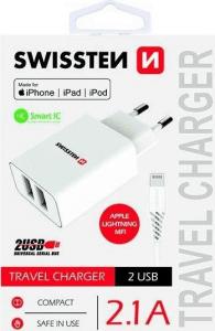 Ładowarka Swissten 2x USB-A 2.1 A (22055000) 2